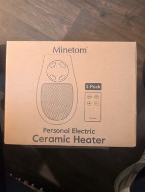 Minetom Personal Electric Ceramic Heater - 2pk
